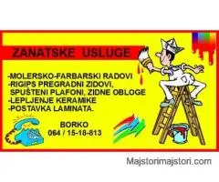 Molersko-gipsarski i keramicarski radovi